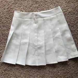 Pleated White Skirt Size Small
